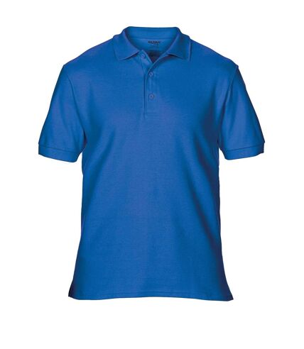 Gildan Mens Premium Cotton Sport Double Pique Polo Shirt (Royal)