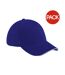 Lot de 2  casquettes adulte bleu marine/blanc Beechfield-1