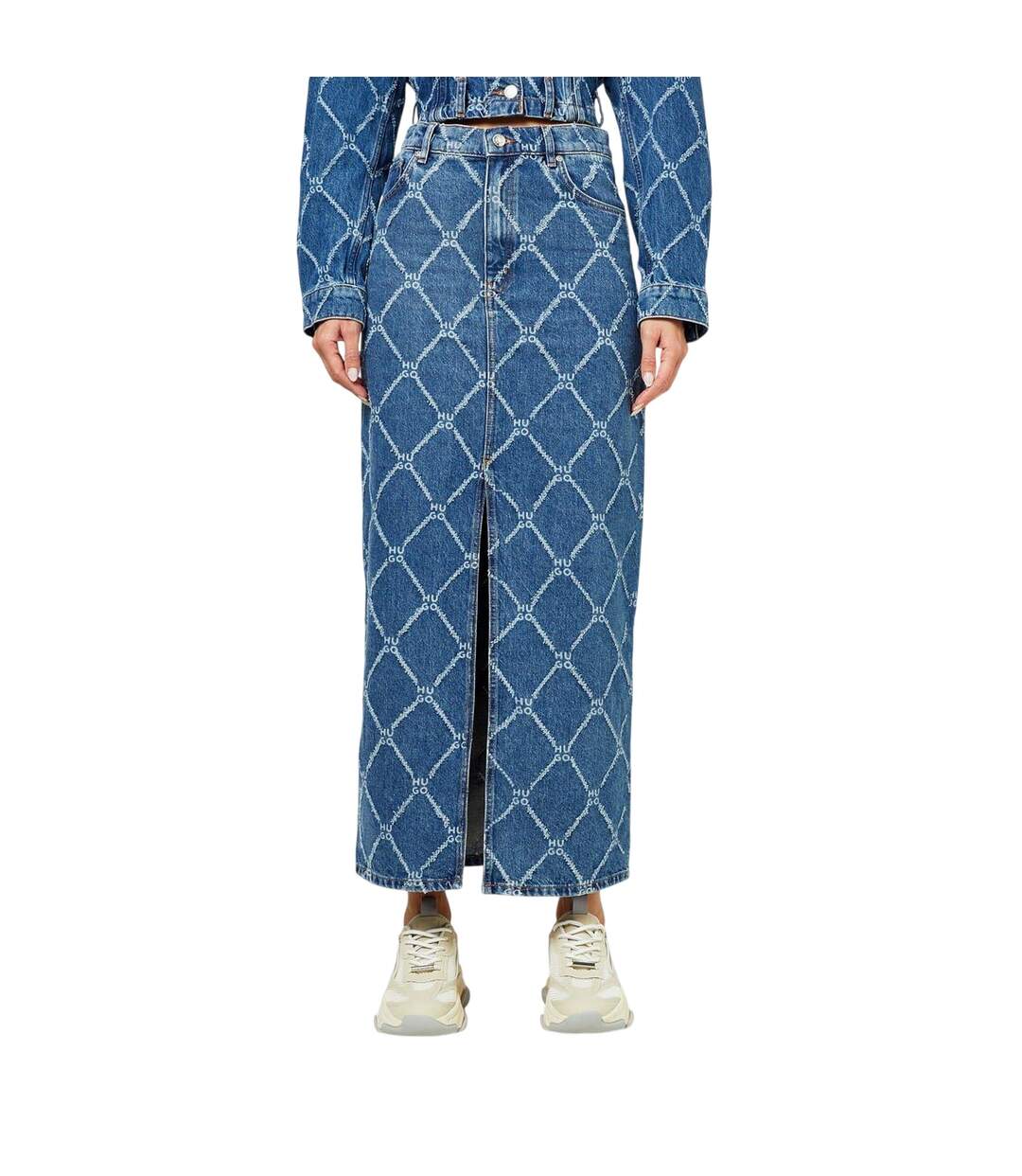 Jupe Longue Femme Bleu Hugo-4