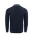 Mens Long-sleeved Polo Shirt Navy Grey Firetrap-2