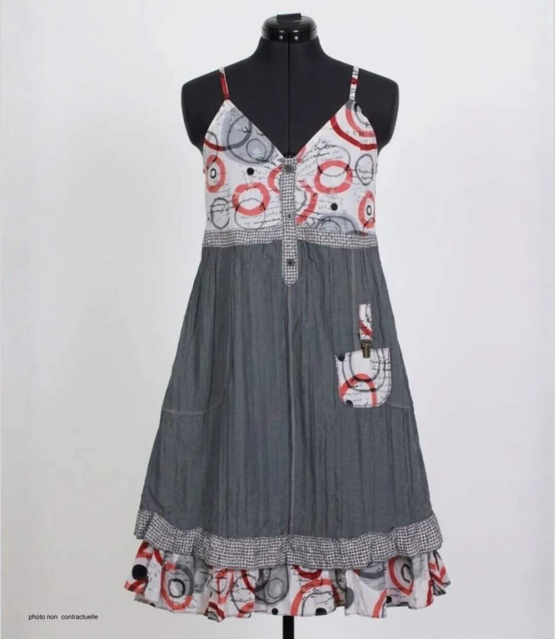 MAYFLOWER ALIAN - Robe en dentelle pour femme : l'élégance fluide au tissu effet froissé-3