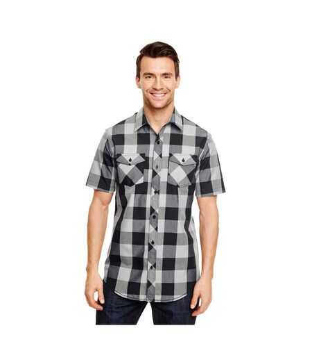 Chemise Motif/style À Carreaux Buffalo Homme Noir Blanc Burnside