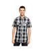 Chemise Motif/style À Carreaux Buffalo Homme Noir Blanc Burnside-1