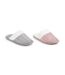 OZABI Pack 2 Paires Mules Femme Tricot Torsadé Bord Fausse Fourrure-1