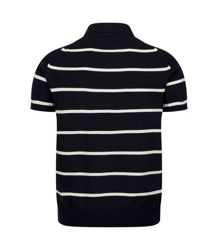 Regatta Mens Arkose Stripe Knitted Polo Shirt (Navy/White Stone) - UTRG8847