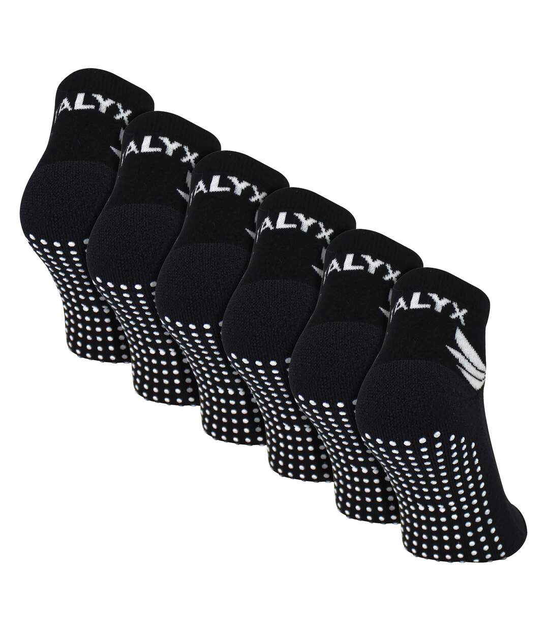 6 Pack Mens Bamboo Ankle Grip Socks | Reinforced Heel & Toe Soft Non Slip Socks-1