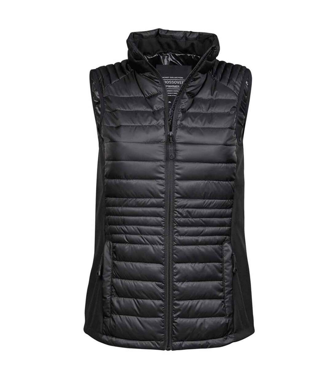 Blouson Sans Manches Matelassé Crossover Femme Noir Tee Jays-1