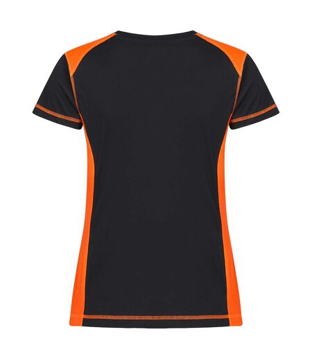 Womens/ladies Ambition T-shirt Visibility Orange Clique