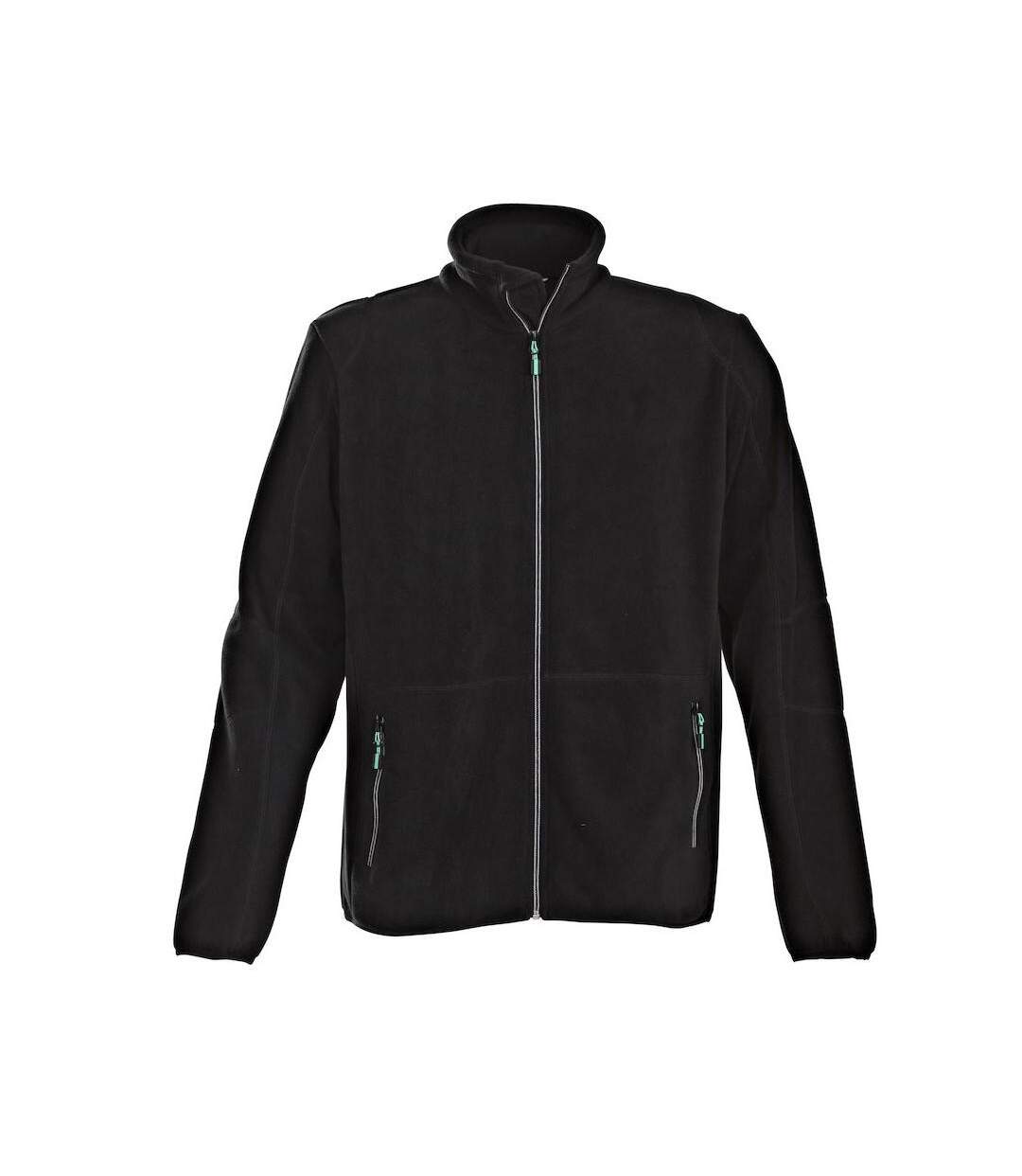 Mens Speedway Fleece Jacket Black Printer-1
