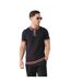 Mens Valero Knitted Tipped Short-sleeved Polo Shirt Navy Lambretta-3