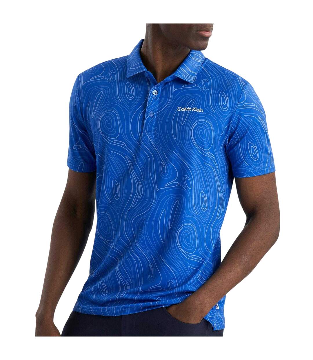 Mens Performance Polo Shirt Sapphire Calvin Klein-3