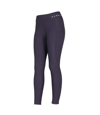 Aubrion Womens/Ladies Laminated Horse Riding Tights (Navy)