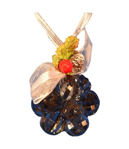 Fleur de noël en acrylique 12 perles - Gris