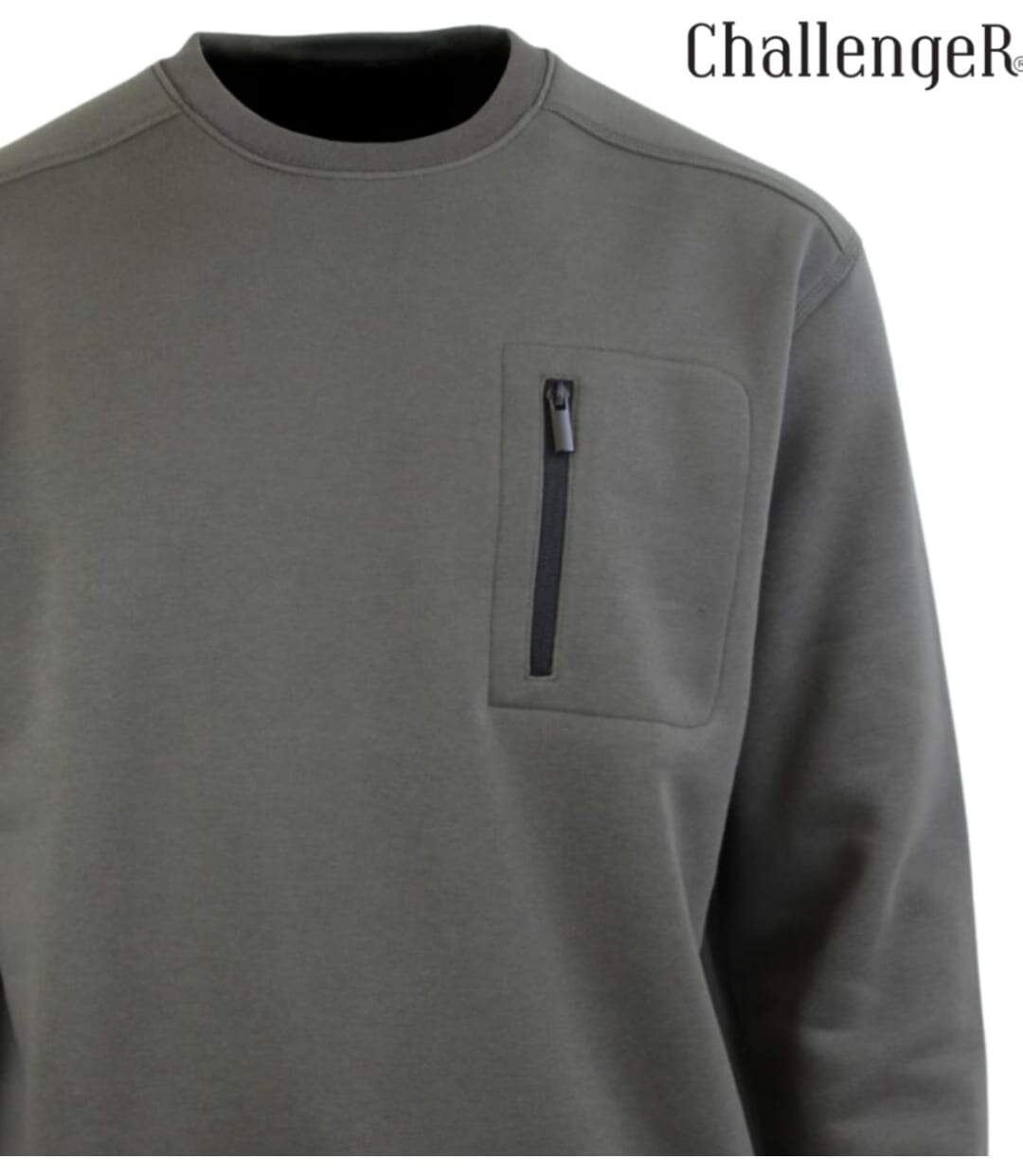 CHALLENGER GARRY1 — Sweat col rond gris quartz : confort et résistance au quotidien-2