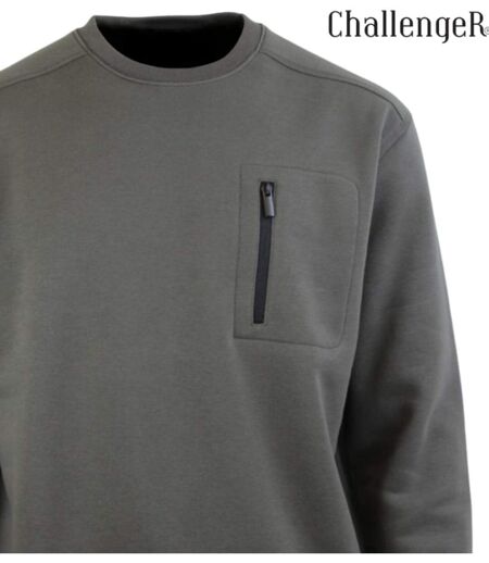 CHALLENGER GARRY1 — Sweat col rond gris quartz : confort et résistance au quotidien