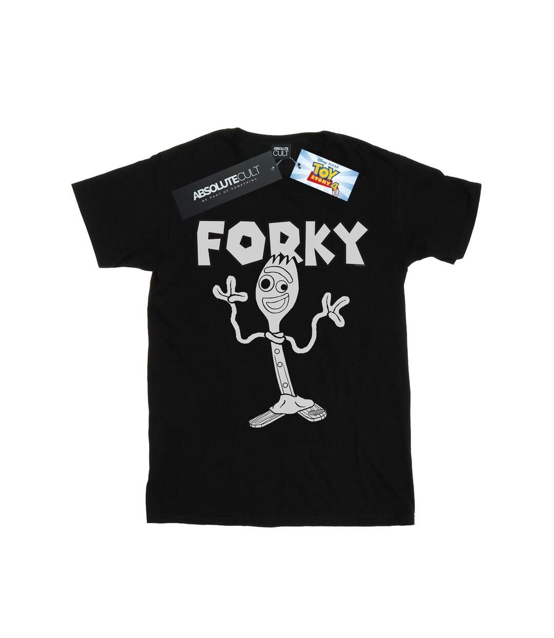 Disney Femme/Les femmes - Toy Story 4 - T-shirt en coton Forky - Boyfriend (Noir) - UTBI46972-1