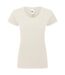 T-shirt femme authentic classic en coton ringspun naturel Russell-1