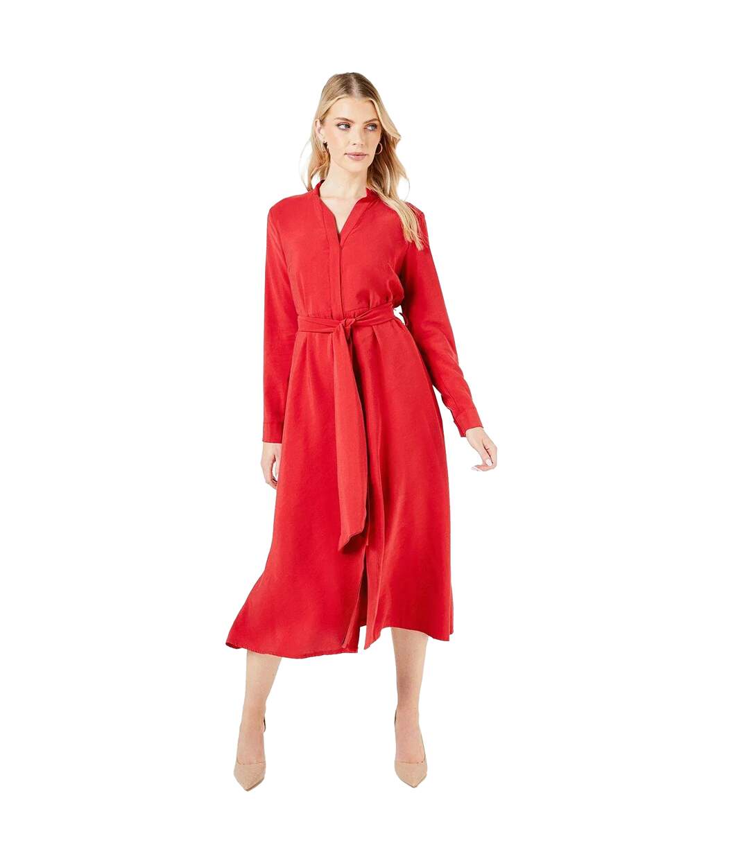 Robe chemisier femme rouge Principles-1