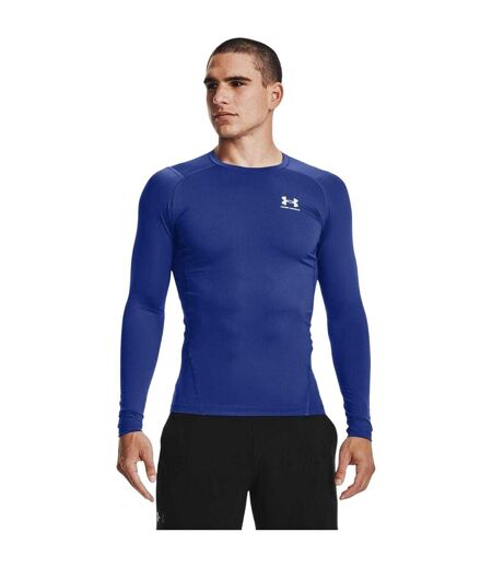 Mens Heatgear Base Layer Top Royal Blue White Under Armour