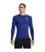 Mens Heatgear Base Layer Top Royal Blue White Under Armour-3