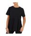 Womens/ladies Swing Smock Panel T-shirt Dress Black Brave Soul-2