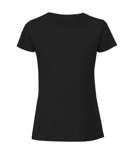 T-shirt ajusté femmes noir Fruit of the Loom