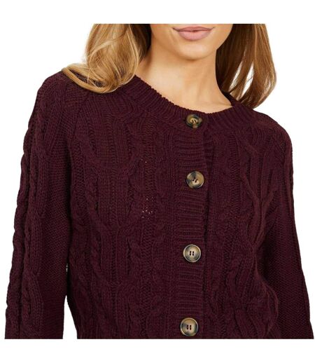 Cardigan Manches Raglan Femme Bordeaux Brave Soul