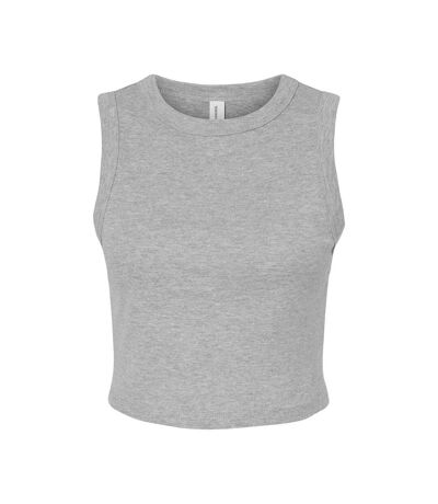 Womens/ladies Muscles Micro-rib Tank Top Athletic Heather Grey Bella + Canvas