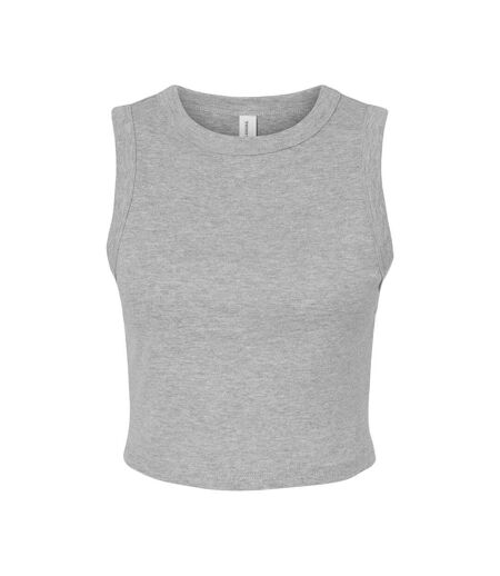 Womens/ladies Muscles Micro-rib Tank Top Athletic Heather Grey Bella + Canvas