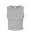 Womens/ladies Muscles Micro-rib Tank Top Athletic Heather Grey Bella + Canvas-1