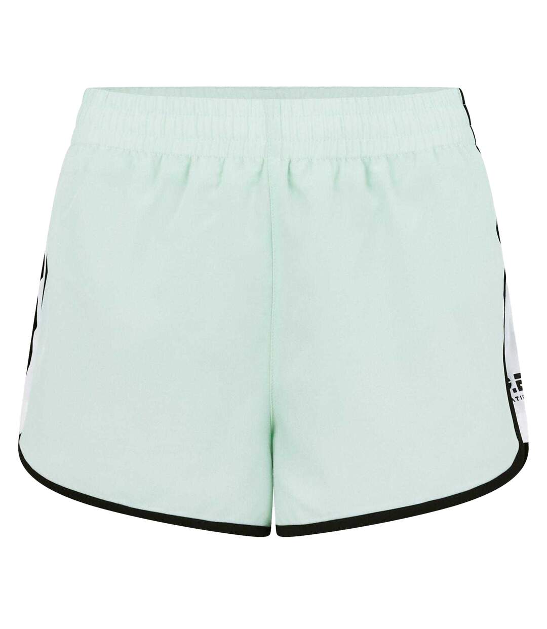 Short Sport Motif/style Passepoil Contrasté Femme Vert Turquoise Pâle Blanc PE Nation-2