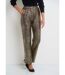 Pantalon en maille imprimée métallisée-1