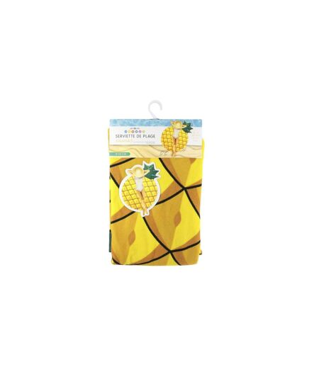 Serviette de Plage Ananas 150cm Jaune & Vert