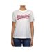 T-shirt Blanc/Rose Femme Superdry Embellished - XS