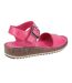 Womens/ladies ellie leather wedge sandals pink Hush Puppies-2