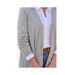Womens/ladies Cashmere V Neck Classic Cardigan Marble WoolOvers-3