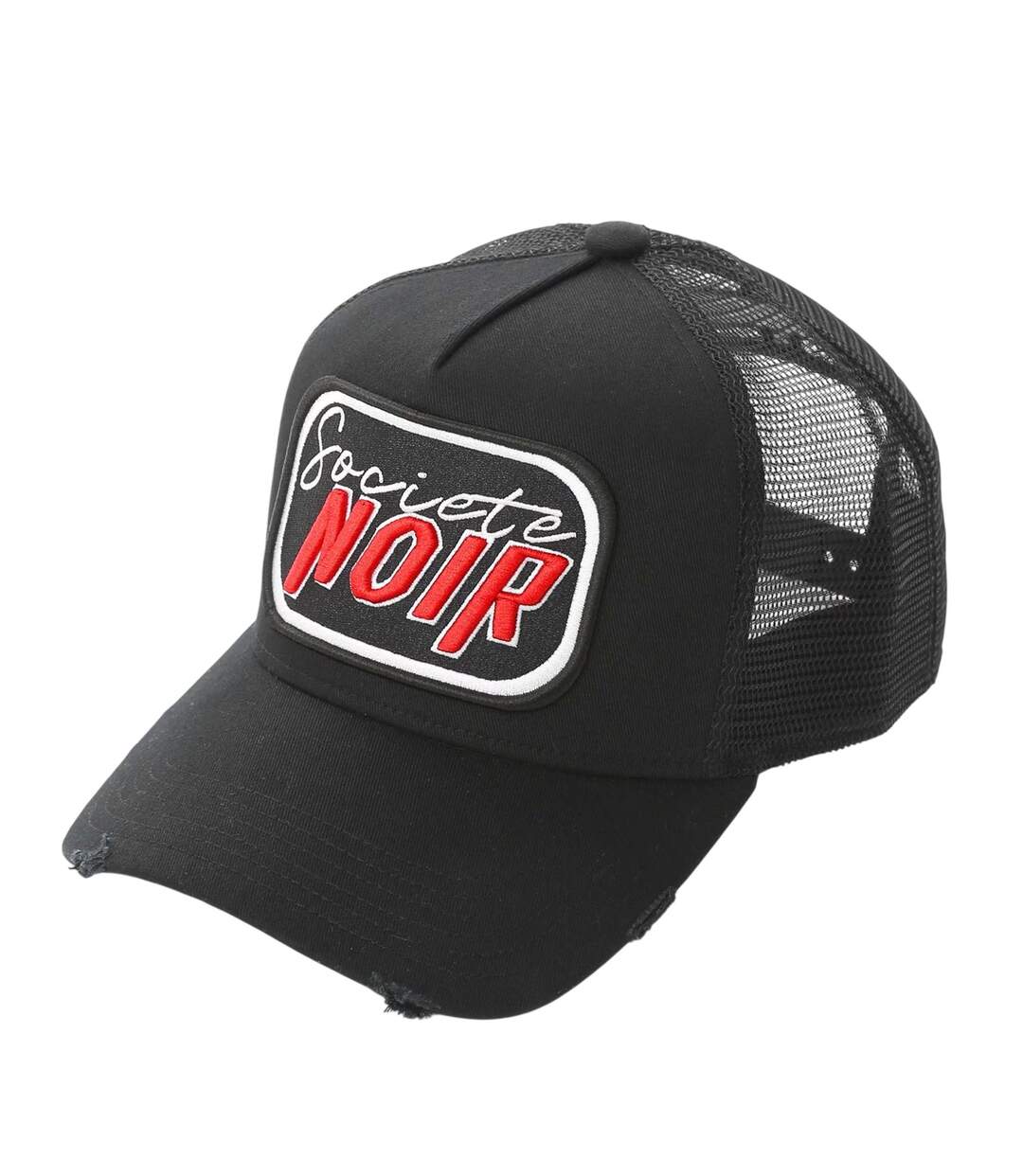 Casquette Trucker Motif/style Logo Homme Rouge Noir Societe Noir-1