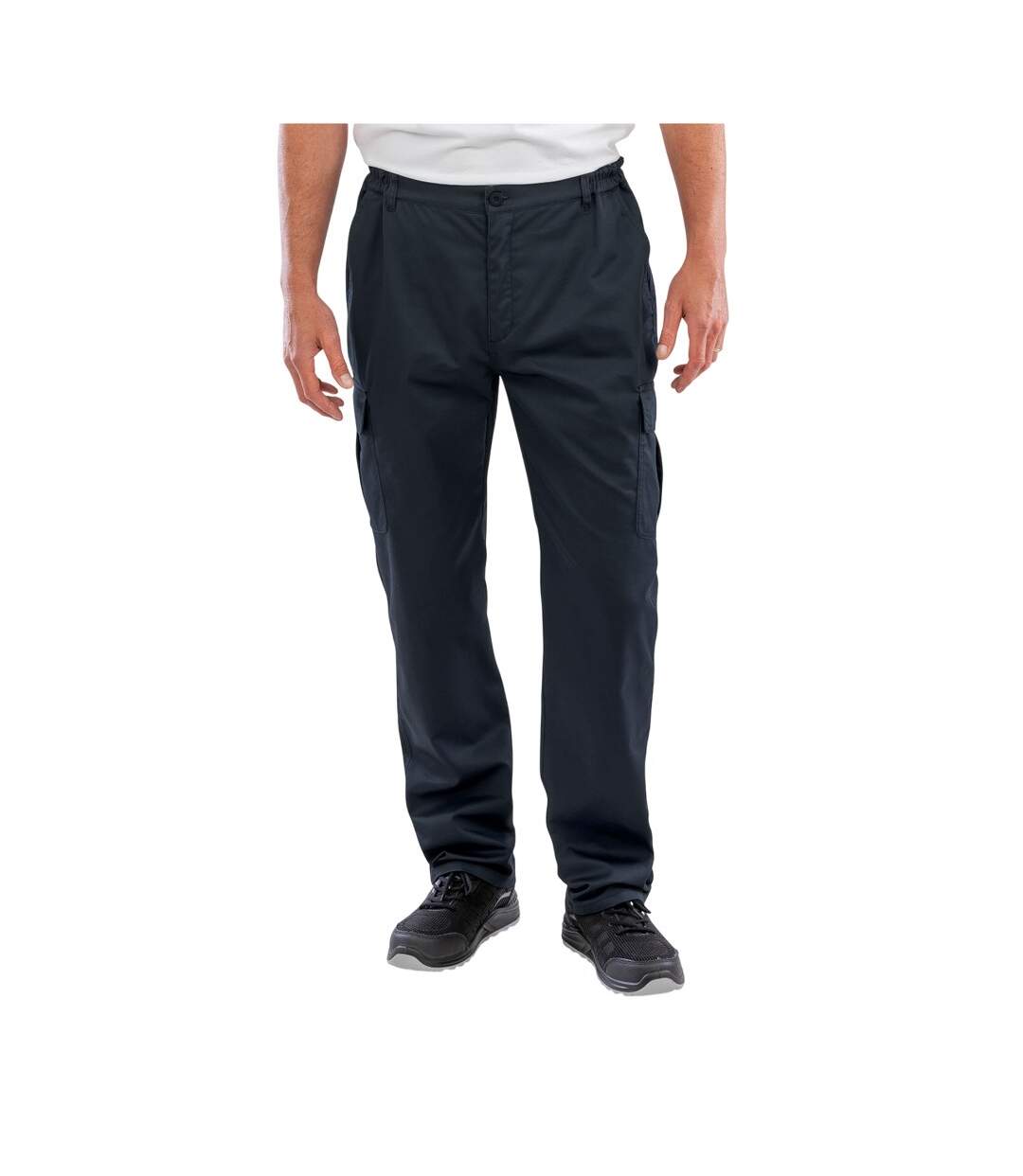 Mens plain work trousers navy Result Genuine Recycled-1