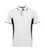 Unisex Adult Montmelo Short-sleeved Sports Polo Shirt White Black Roly-1