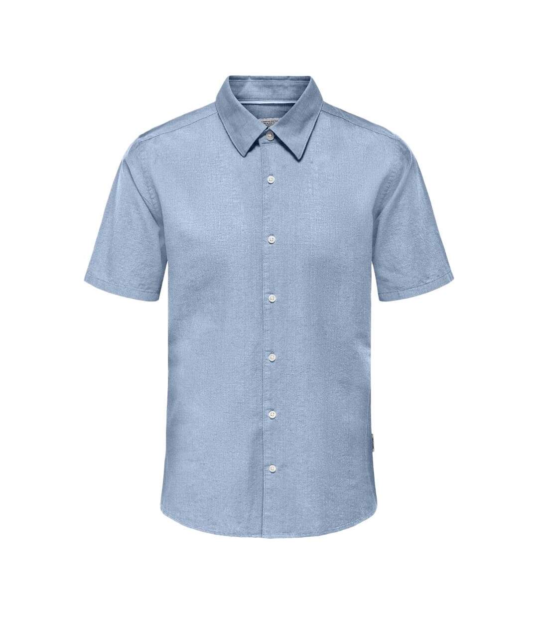 Chemise manches courtes bleu homme only & sons cantley - m-1