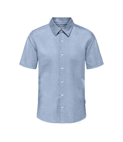 Chemise manches courtes bleu homme only & sons cantley - m