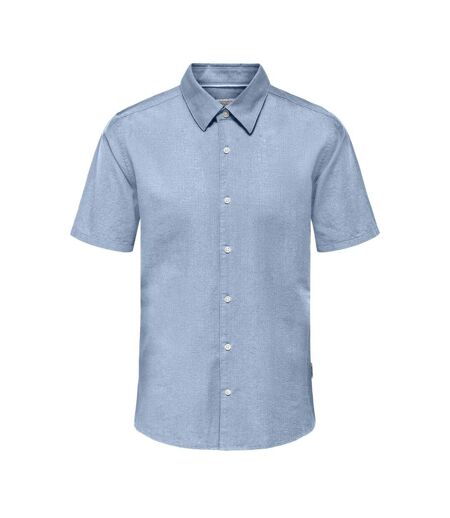 Chemise manches courtes bleu homme only & sons cantley - m