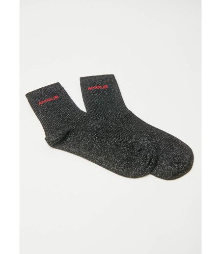 Chaussettes à message maille pailletée