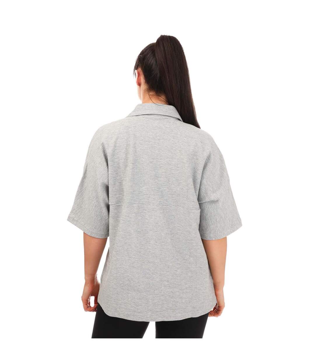 Womens/ladies terrycloth lounge shirt grey Adidas-2