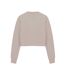 Womens/ladies Relaxed Fit Crop Sweatshirt Sand Miso-1