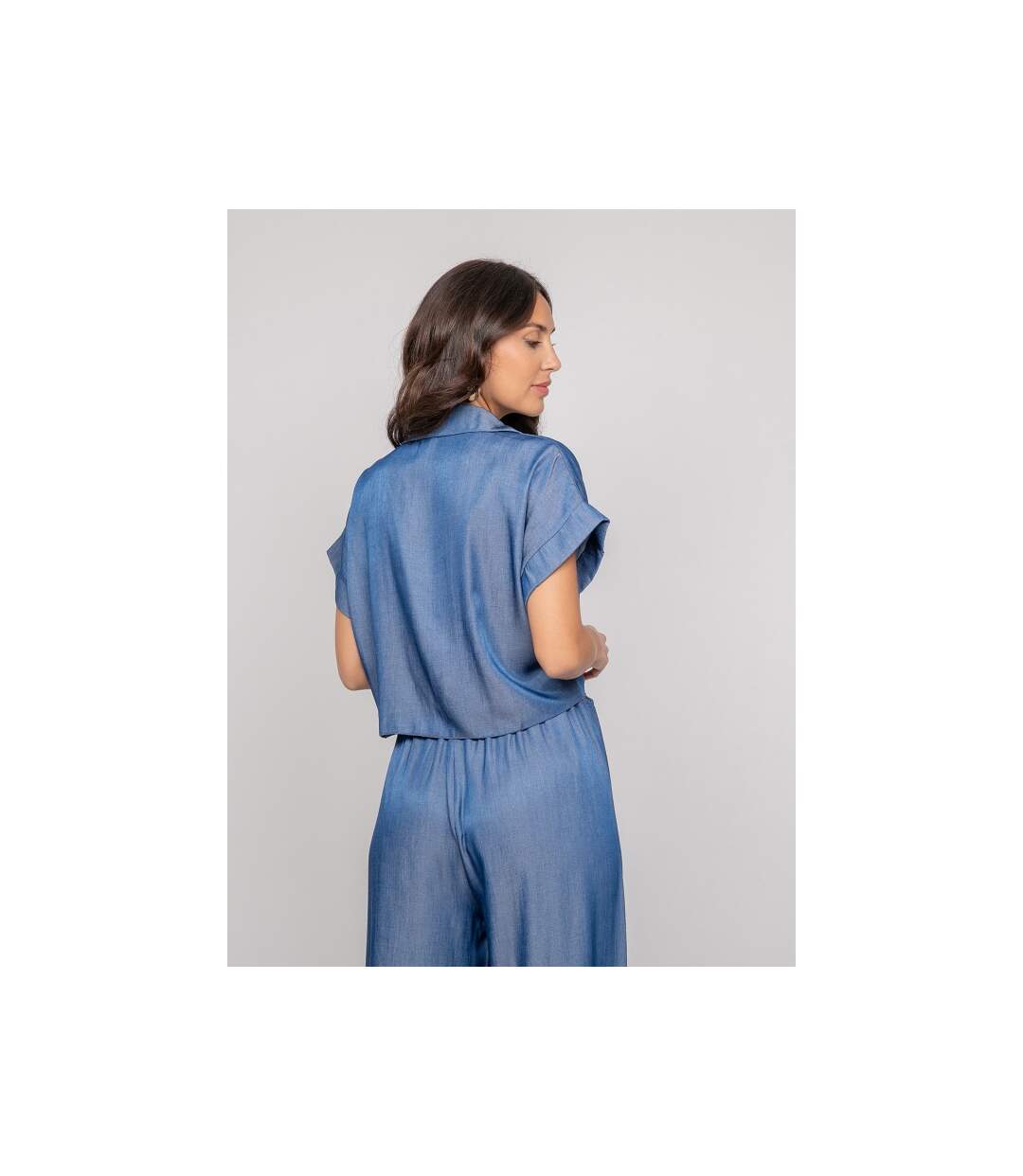 Chemise manches courtes nouée OMERLIE - Dona X Lisa-2