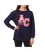 Sweat Long Marine Femme American College YR656 - L