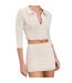 Womens/ladies Bianca Textured Mini Skirt Golden Windsor-2