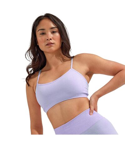 Womens/ladies Melange Seamless 3d Sports Bra Lilac TriDri