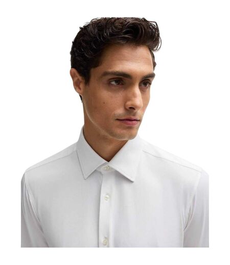 Chemise Manches Longues Motif/style Oxford Joe Homme Blanc Boss